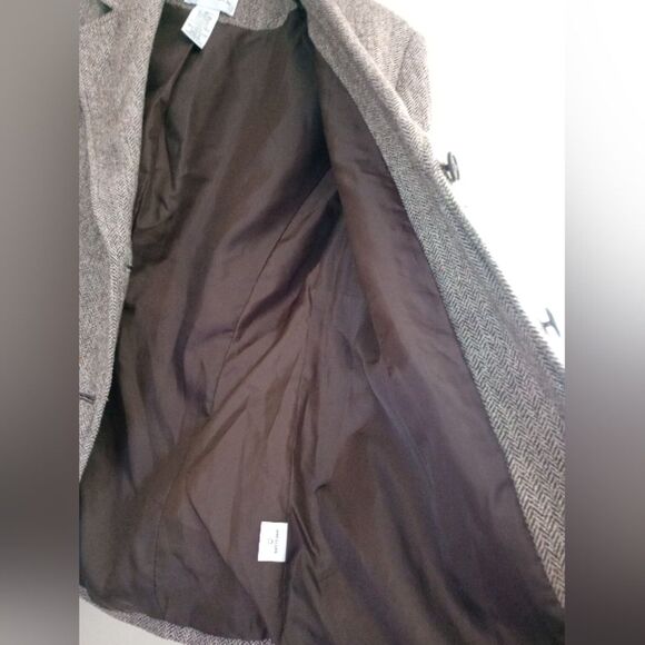 Chadwick's Brown Wool Blend Two Button Blazer Lined Size 8 Petite - Picture 4 of 8